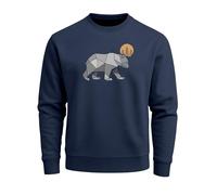 Sweatshirt Polygon Bär Mond Outdoor Wandern Natur Print Aufdruck Fashion Streetstyle - Polygon Bär navy S