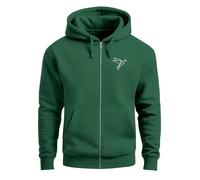 Neverless® Zip-Hoodie Herren Sweatjacke mit Kapuze Polygon Print Vogel Origami Männer Fashion Streetstyle