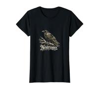Nevermore Raven Edgar Allan Poe Gothic Dark Academia Preisgünstiges Grafik-T-Shirt, Damen, Schwarz, XL