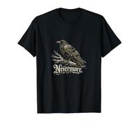 Nevermore Raven Edgar Allan Poe Gothic Dark Academia Preisgünstiges Grafik-T-Shirt, Herren, Schwarz, XL