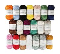 New 20 Skein SMC Catania Originals Yarn, 100% Cotton, Total 35.2 Oz Each 1.76 Oz (50g) / 136 Yrds (125m), Fine-Sport 2, Assorted Colors Yarn