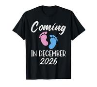 New Baby Coming In December 2026 Funny Baby Shower Boy Girl T-Shirt