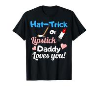 New Baby Gender Reveal Party Boy Or Girl Hockey Themed T-Shirt