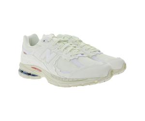 New Balance 2000R Sneaker Echtleder-Schuhe Damen und Herren Retro-Schuhe mit ABZORB Dämpfung M2002RDC Ecru-Weiß 36
