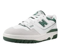 New Balance Herren BB550 in Weiß/Grün, Leder, Größe 42.5