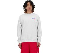 New Balance Herren Sweatshirt Athletics Premium Logo Crew – Grau, Baumwollfleece – Größe L