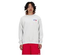 New Balance Herren Sweatshirt Athletics Premium Logo Crew – Grau, Baumwollfleece – Größe L