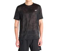 New Balance - Atmungsaktives Traillauf T-Shirt - Athletics Printed T-Shirt Castlerock für Herren - Größe M - schwarz schwarz M
