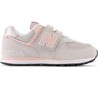 New Balance 574 Core Hook & Loop Kinder Sneaker hellgrau/rosa - 30