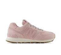New Balance Damen 574 in Rosa/Grau/Weiß, Leder, Größe 41.5