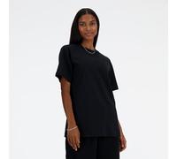 New Balance Damen Athletics Jersey T-Shirt in Schwarz, Baumwolljersey, Größe 2XL