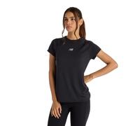 New Balance Damen Jacquard Slim T-Shirt M schwarz
