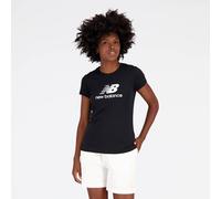 NEW BALANCE Damen Kapuzensweat NB Essentials Stacked Logo T-Shirt (WT31546) M Schwarz