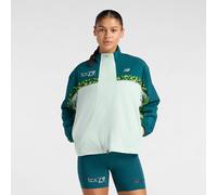 New Balance Damen London Edition Marathon Jacket in Grün, Polyester, Größe S