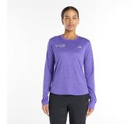 New Balance Damen London Edition RC Essential Long Sleeve in Violett, Polyester, Größe M