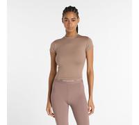 New Balance Damen NB Define Fitted T-Shirt in Braun, Poly-Strick, Größe XS