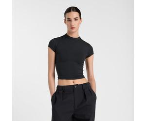 New Balance Damen NB Define Fitted T-Shirt in Schwarz, Poly-Strick, Größe L