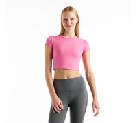 New Balance Damen NB Harmony Fitted T-Shirt in Rosa, Poly-Strick, Größe L