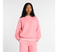 New Balance Damen Reimagined Fleece Crew in Rosa, Baumwollfleece, Größe M