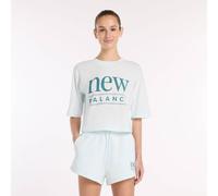 New Balance Reimagined Kurzarm T-Shirt hellblau Damen - L