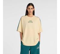 NEW BALANCE Damen Shirt Trackside Oversized T-Shirt (WT61974V) S TOASTED SESAME (WT61974VABC)