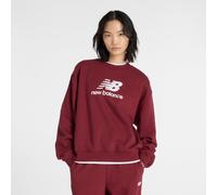 Sweatshirt NEW BALANCE "Sport Essentials French Terry Logo Crew", Damen, Gr. XL, monarch burgundy (611), Obermaterial: 60% Baumwolle, 40% Polyester, Sweatshirts (70560103-XL) monarch burgundy (611)