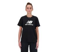 New Balance Jersey Stacked Logo Damen T-Shirt tiefschwarz - L