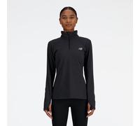 New Balance Damen Sport Essentials Space Dye 1/4 Zip in Schwarz, Poly-Strick, Größe 2XL