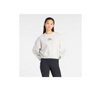 New Balance Damen Sweatshirt TRACKSIDE FLEECE CREW, hellgrau, Gr. M