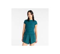 New Balance Damen T-Shirt RIBBED FITTED, dunkelgrün, Gr. 5