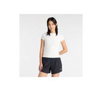 New Balance Damen T-Shirt RIBBED FITTED, off white, Gr. M