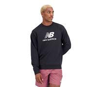 New Balance Essentials Stacked Logo Crew MT03560BK, Mens Sweatshirt, Black, S EU