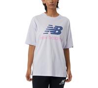 Flieder M New Balance Essentials Stacked Logo Tee