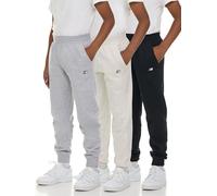 New Balance Fleece-Jogginghose für Jungen, 3er-Pack, weiche Baumwollmischung, Fleece-Jogginghose mit Taschen, athletische Passform, Größen 4-20, Hafer/Schwarz/Grau, 18-20