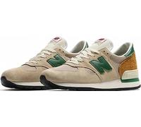 New Balance Hergestellt in den USA, 990 v1, Hellbraun/Grün, Mehrfarbig, 42.5 EU