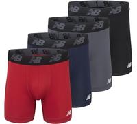 New Balance Herren 12,7 cm Performance No Fly Boxershorts, 4 Stück Badehose, Pigment/Teamrot/Blei/Schwarz, XXL Größen Tall