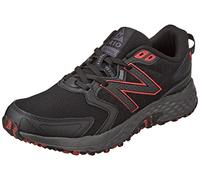New Balance Herren 410v7 Sneaker, Schwarz mit elektrischem Rot und Magnet, 40 EU