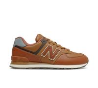 New Balance Herren 574 in Braun/Orange, Leder, Größe 44