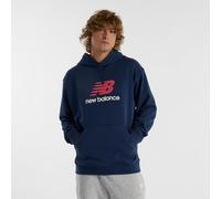 New Balance Herren Athletics French Terry Logo Hoodie in Blau, Baumwolle, Größe S