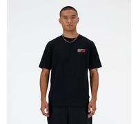 New Balance Herren Athletics Premium Logo T-Shirt in Schwarz, Baumwolle, Größe M