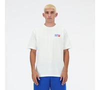 New Balance Herren Athletics Premium Logo T-Shirt in Weiß, Baumwolle, Größe L