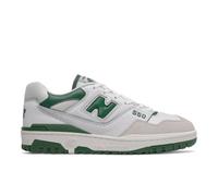 New Balance Unisex BB550 in Weiß/Grün, Leder, Größe 40.5