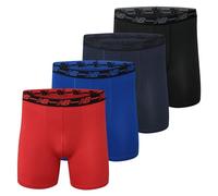 New Balance Herren-Boxershorts, 12,7 cm, 4 Stück, Schwarz/Team Royal/Team Navy/Embers, Größe XXL