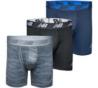 New Balance Herren-Boxershorts ohne Eingriff, Schwarz/Pigment/Stahl-Holzmaserung, XXL Große Größen Tall