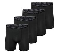 New Balance Herren-Boxershorts, Performance, 12,7 cm (5 Zoll), ohne Hosenschlitz (4er-Pack), Schwarz/Schwarz/Schwarz/Schwarz, Größe L