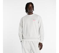 New Balance Herren Classic Tri-Logo French Terry Crew in Grau, Baumwollfleece, Größe S