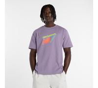 New Balance Herren Classic Tri-Logo T-Shirt in Violett, Baumwolle, Größe XS
