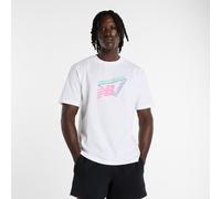 New Balance Herren Classic Tri-Logo T-Shirt in Weiß, Baumwolle, Größe XS