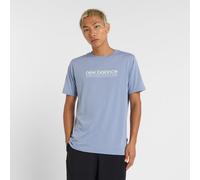 New Balance Herren Heathertech Athletic Gear T-Shirt in Blau, Poly-Strick, Größe S