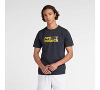 New Balance Herren Heathertech Graphic T-Shirt 2 in Schwarz, Poly-Strick, Größe S